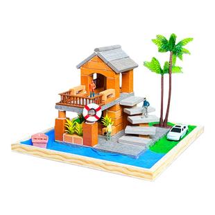 diy建筑大师泥瓦匠手工真砖瓦盖房子砌墙玩具积木小屋城堡别墅