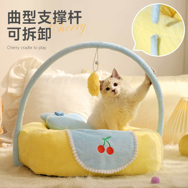 猫窝四季通用夏季可拆洗狗窝宠物枕头夏天猫屋猫咪沙发猫床宠物床