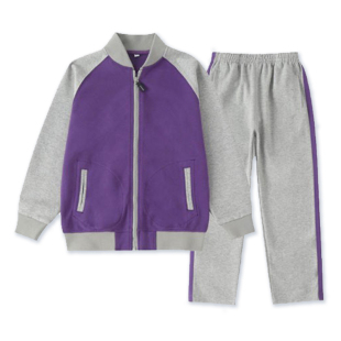 幼儿园班服英伦风套装长裤上衣紫色运动服中学小学生校服清华附小