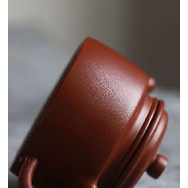 昊陶 德钟小煤窑朱泥 全纯手工大红袍小品壶 宜兴原矿紫砂茶壶