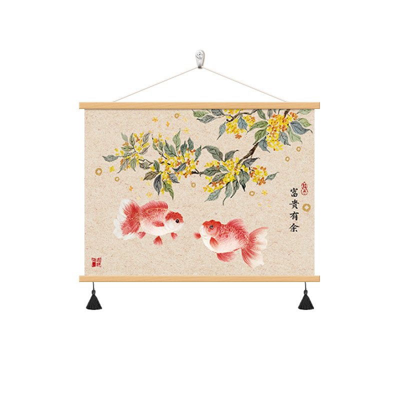 桂花新中式餐厅装饰画寓意好挂画