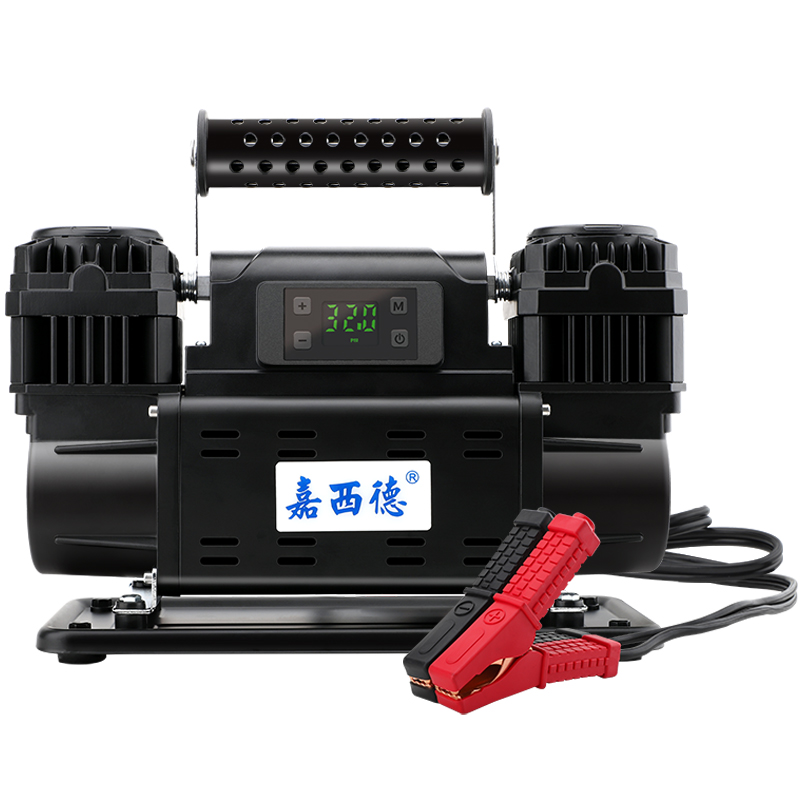 嘉西德車載充氣泵數(shù)顯雙缸大功率越野車貨車農(nóng)用車汽車輪胎打氣泵