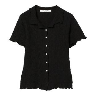 RAY BEAMS女装短袖上衣2023夏季新品复古质感褶皱纹理010144CK
