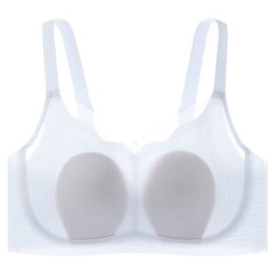 幸棉内衣女空气纱兔耳杯凉感大胸显小提拉承托轻薄隐形无痕文胸罩