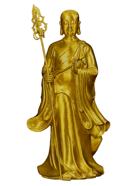 黄铜地藏王菩萨站像摆件