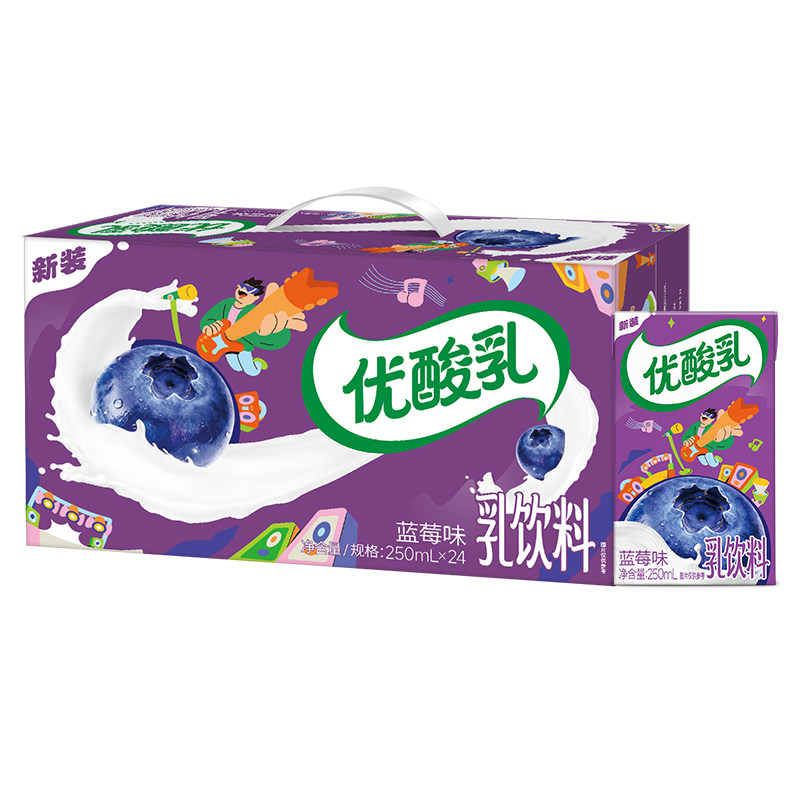 伊利优酸乳混合口味250ml*24盒