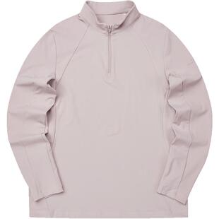 鸿星尔克长袖t恤女春季女士运动跑步健身修身上衣女装半拉链卫衣