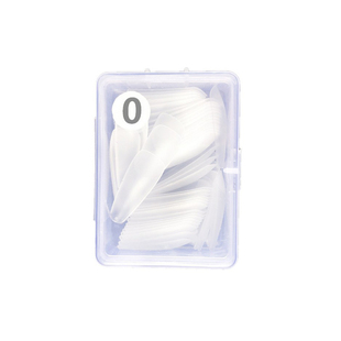 美甲单号甲片补充装小号超薄折无痕磨砂全半两用美甲店用0-9可选