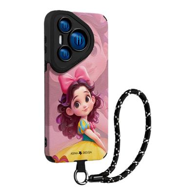 彩裙公主适用华为pura80手机壳p60Pro全包卡通p50防摔潮牌带挂绳pura70Pro可爱仿皮高级感创意女2025新款网红