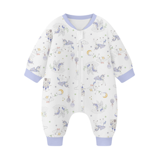 睡袋宝宝秋冬款加厚夹棉防寒儿童冬季防踢被神器婴儿纯棉连体睡衣