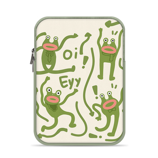 V-SION可爱大嘴蛙平板收纳包ipadair5女适用于华为matepad11内胆包ipad12苹果pro12.9寸外带mini6平板6内胆包