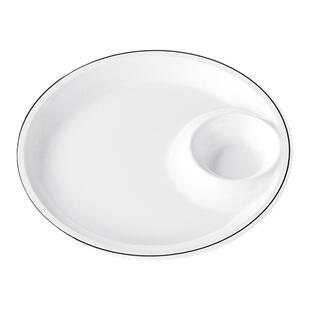 密胺饺子专用盘水饺盘子商用餐饮带醋碟蘸碟虾盘小酥肉凉菜小吃盘