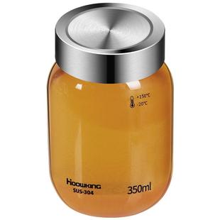 蜂蜜密封罐玻璃瓶防潮厨房家用储物罐头空瓶罐子蜂蜜专用瓶分装瓶