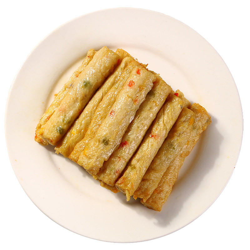 黄金虾味棒带竹签腐皮虾卷半成品烧烤烤肉小吃火锅日式关东煮食材