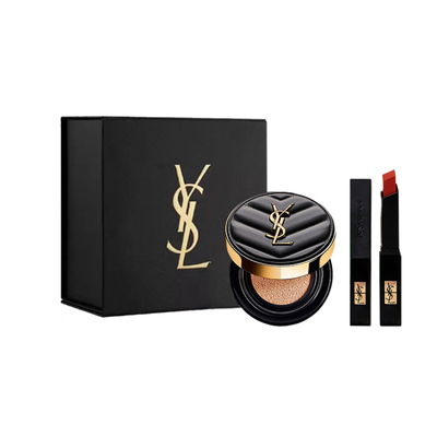 YSL/圣罗兰 口红气垫礼盒套装 #小黑条302+气垫B10