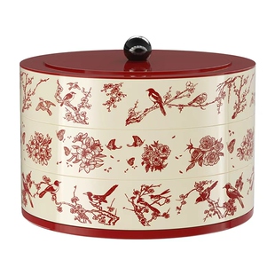 新中式旋转果盘2026新款分格干果盘家用过年乔迁结婚坚果盒糖果盒