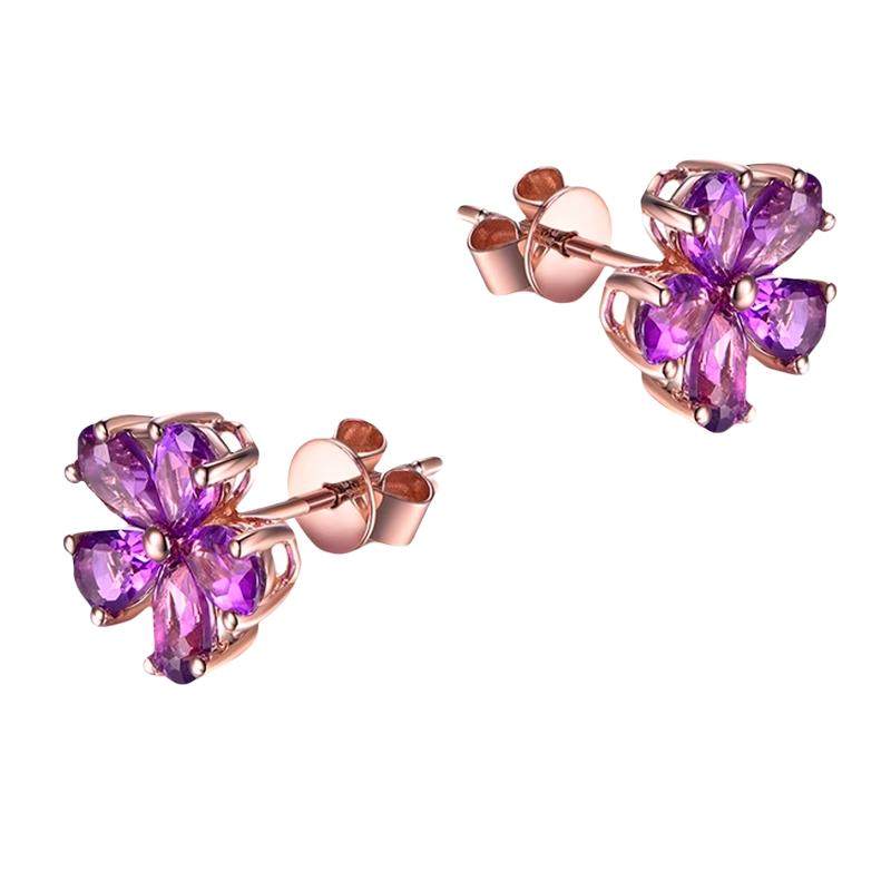 米莱紫水晶18k金镶嵌定制托帕石