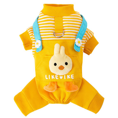 牵引狗狗四脚衣服背带裤秋冬款