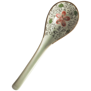 家用大汤勺陶瓷长柄调羹勺子高颜值大号深口盛汤匙创意舀粥稀饭勺