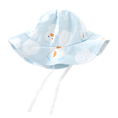 宝宝纱布渔夫帽夏季外出遮阳帽子