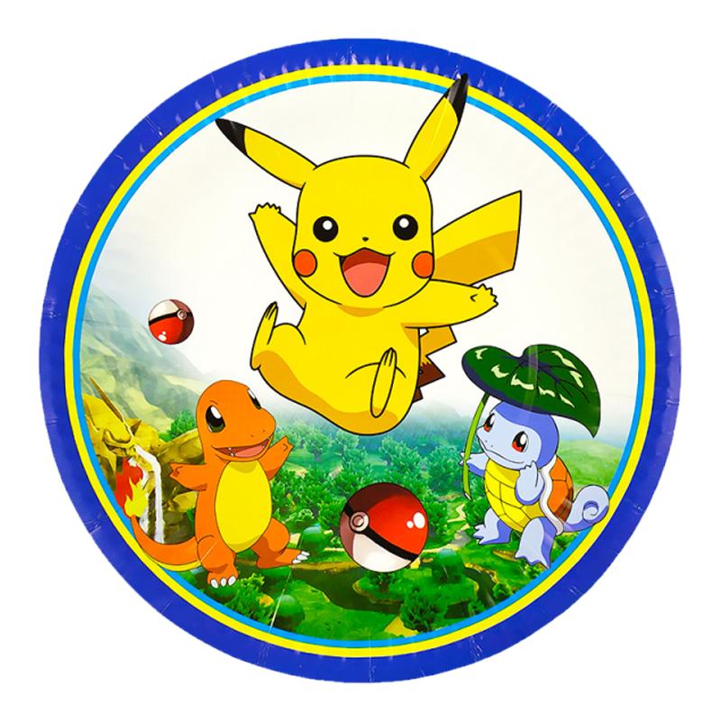 皮卡丘宠物小精灵Pokemon Go生日派对帽子一次性餐盘子帽子桌布