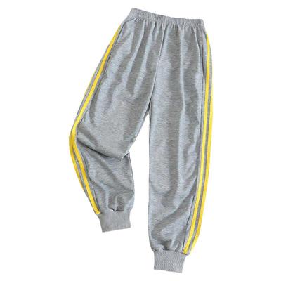 收脚黄色杠宽松纯棉秋冬校服裤