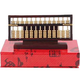 算盘摆件开业礼品木制小号实木抓周老式文玩紫檀木制复古红木雕刻