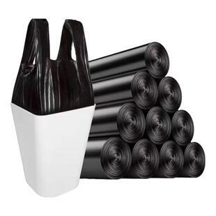 黑色手提家用垃圾袋中大号实惠装背心式一次性宿舍厨房用