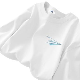 回力白色t恤男2026新款春季重磅纯棉秋天长袖打底衫男生衣服短袖Y