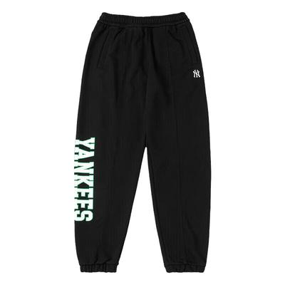 MLB长裤男女同款新品NY字母学院风情侣卫裤束脚运动裤3APTV0141