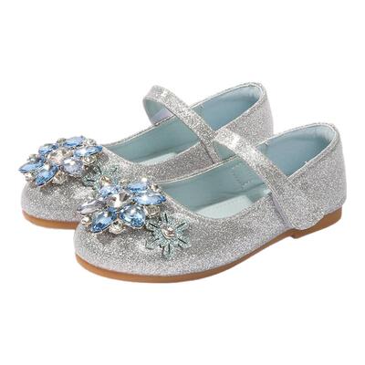 女童公主鞋春秋新款时尚小女孩水晶鞋女宝宝软底鞋子儿童平底单鞋