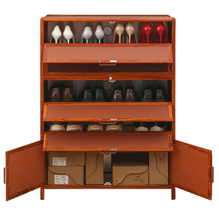 铝合金鞋柜家用门口玻璃收纳储物柜室外防水防晒多层入户阳台鞋柜