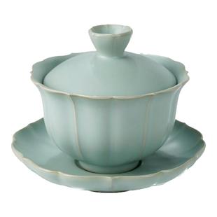 汝窑三才盖碗茶杯汝瓷泡茶碗小号单个景德镇陶瓷手工中式礼盒装