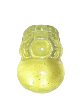 高货天然利比亚黄金玻璃陨石貔貅