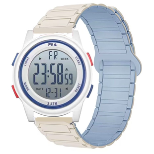 适用FILA斐乐6658男女生初高中手表带男女款高级时尚硅胶磁吸腕带