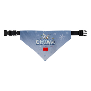 中国队2026米兰科尔蒂纳助威冬奥会宠物口水巾狗狗猫咪三角巾围脖