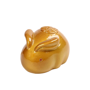 可爱小兔子茶宠可养变色茶玩茶桌茶台茶盘装饰品茶具配件精品摆件