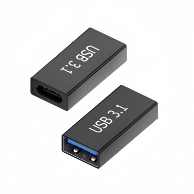 君麟USB母转Type-C母转接头USB3.1延长器10Gbps传输OTG转接头