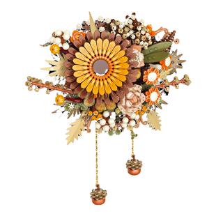 JAKI佳奇积木壁挂永生花北欧风格家居装饰送女生老婆摆件生日礼物