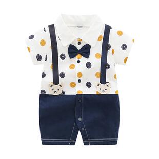 宝宝一周岁礼服满月宝宝抓周生日百天夏天男婴儿衣服男宝夏季夏装