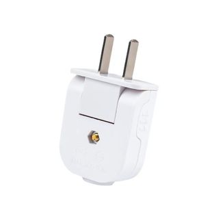 90度旋转插头二脚大功率弯头不带线可折叠铜10a2脚二极电源插头