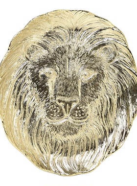 欧式轻奢金色狮子老虎首饰托盘