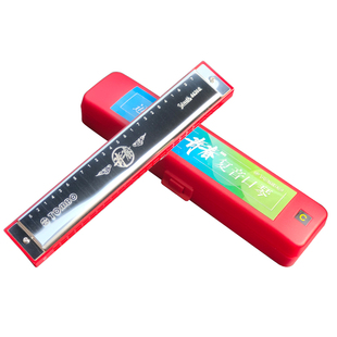 日本通宝官方青春版口琴初学者入门24孔复音口琴C调学生成人6624Q