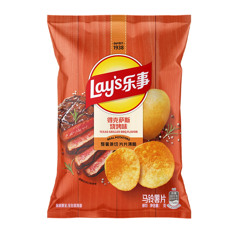 乐事薯片得克萨斯烧烤味70g