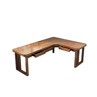 实木转角书桌拐角台式电脑桌卧室双人学习桌家用写字工作台转角桌