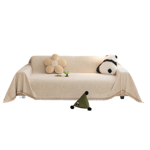 日式棉麻风沙发巾防猫抓沙发罩全包万能套2025新款四季通用盖布式