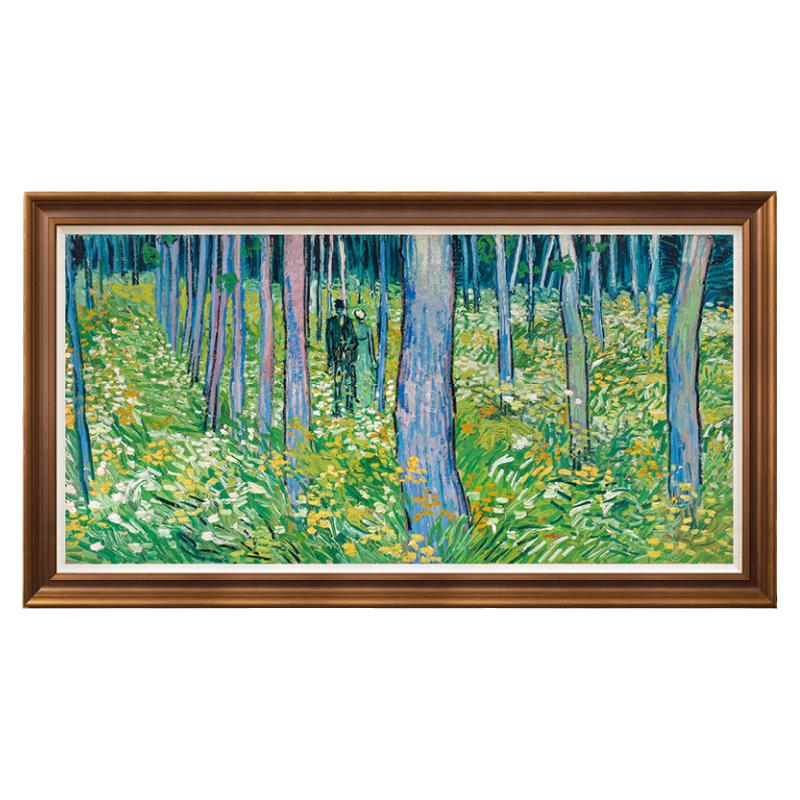 风色林中漫步梵高油画餐厅装饰画