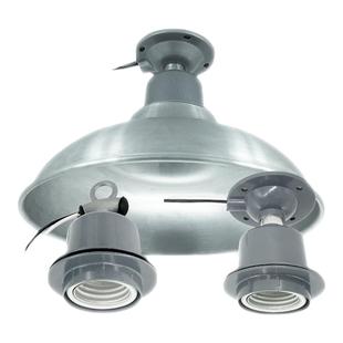 灯头螺口E27工矿灯头铜芯防水E40大瓦灯座仓库工厂房养殖保温灯罩