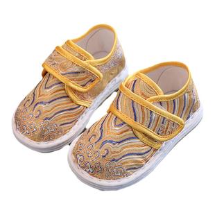 男童汉服鞋软底周岁鞋子男宝宝中式鞋国风老北京布鞋1-4岁千层底