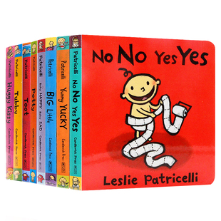 小毛孩系列11册英文原版绘本No No Yes Yes Potty Yummy Yucky 一根毛小脏孩幼儿启蒙认知纸板书行为习惯培养Leslie Patricelli0-3